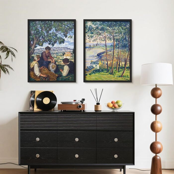 Набір фоторамок 3 шт. 70x50 см, дерев'яні рамки для фото, картин, постерів (чорні, 60x80 см)