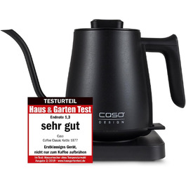 CASO Coffee Classic Kettle – електричний чайник, чорний, з нержавіючої сталі, для чаю та кави, преміум-якість