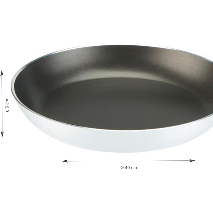 Сковорода з кришкою з нержавіючої сталі - алюмінієва гастрономічна сковорода з антипригарним покриттям XL - зроблено в Німеччині, 40
