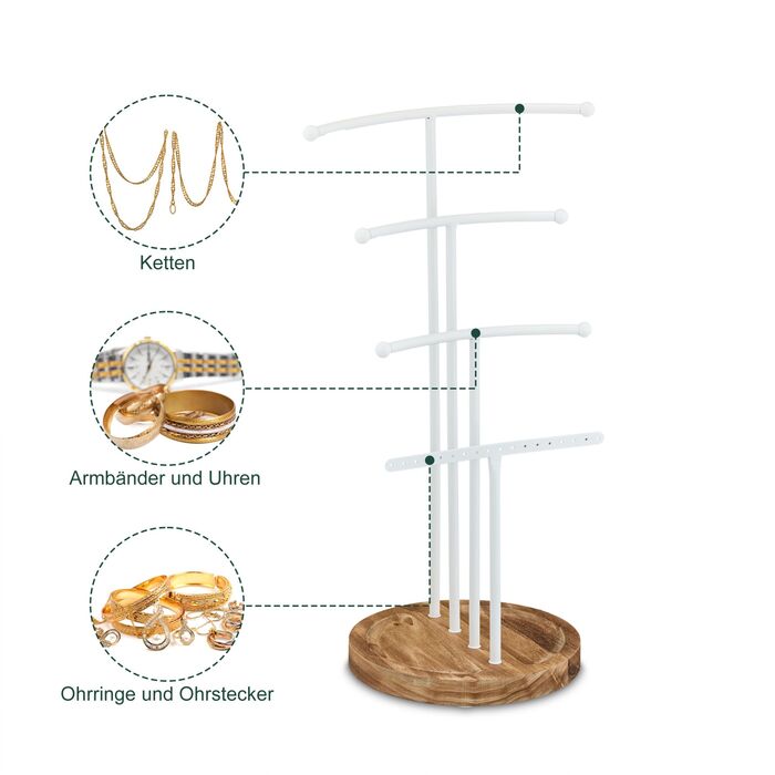 Підставка для прикрас Relaxdays з металу та дерева