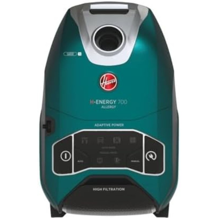 Пилсос Hoover з мішком 3,5 л – тихий пилосос (69 дBA) з автоматичною системою видалення мішка – пилосос з фільтром EPA – комплектація з насадкою для тварин [HE520]