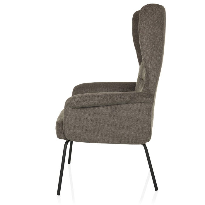 Крісло-релакс / Крісло-навушник HAVENIO, тканина темно-сіра, hjh LIVING