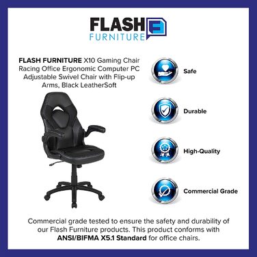 Ігрове крісло Flash Furniture чорне