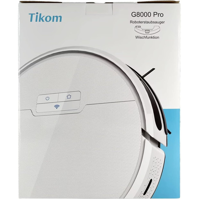 Робот-пилосос і швага Tikom G8000 Pro, 4500 Па, самозарядка, Wi-Fi, 150 хв, для шерсті домашніх тварин, килима, твердої підлоги