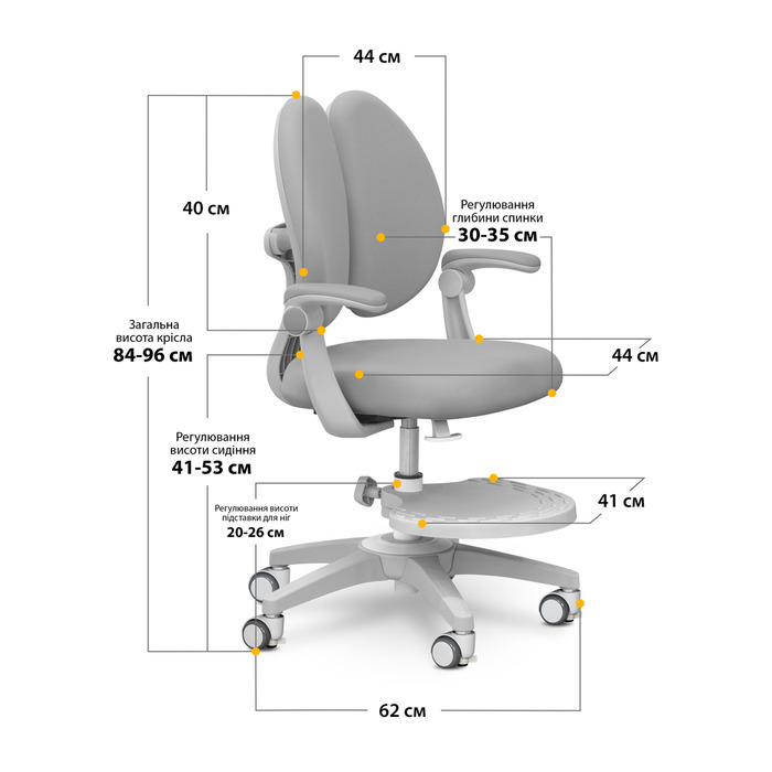 Дитяче крісло Mealux Sprint Duo Grey (арт.Y-412 G)