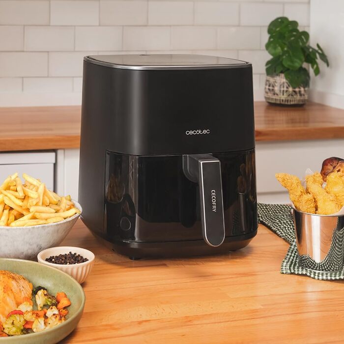 Фритюрниця без олії Cecotec Cecofry 6000 Full, 6 л, 1700 Вт, PerfectCook, 12 режимів, чорний