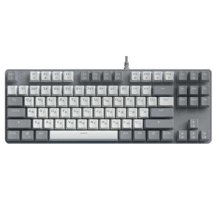 Дротова механічна клавіатура GamePro Genesis Metallic (MK110G) 87% Red switches