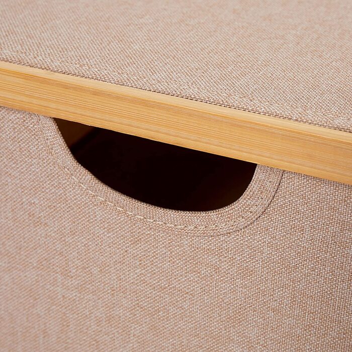 Складаний ящик для зберігання під ліжком Lumaland Органайзер з бамбуковою рамою з 2 комплектів розміром 54 х 33 х 18 см, (темно-сірий)