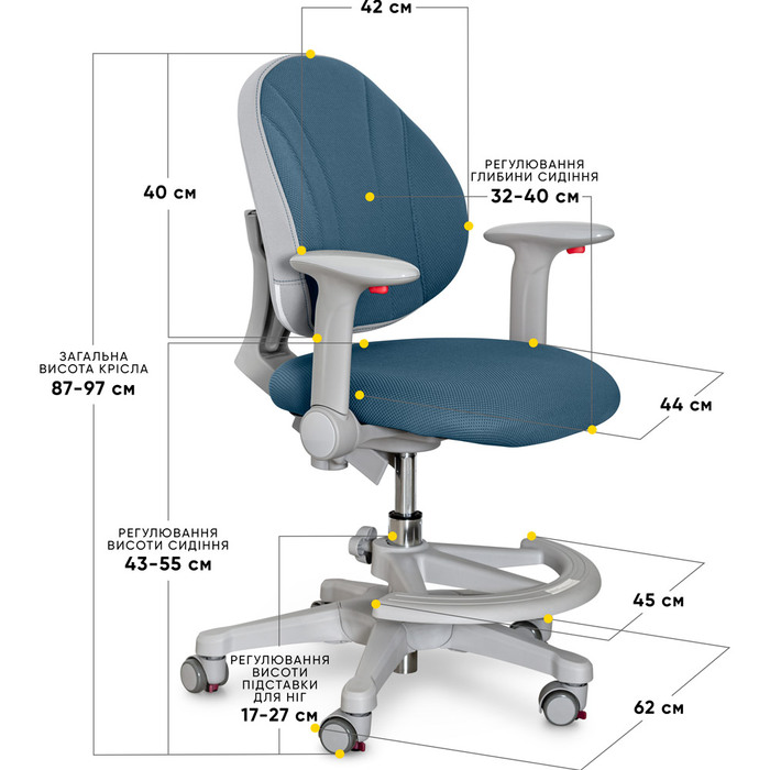 Дитяче крісло Evo-kids Mio-DB (арт.Y-407 DB)