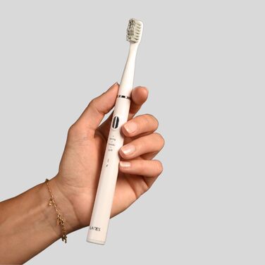 Звукова зубна щітка LAMES ультралегка та компактна, до 100 днів роботи від акумулятора, 3 режими чищення, Smart-Timer, USB зарядка, чорна