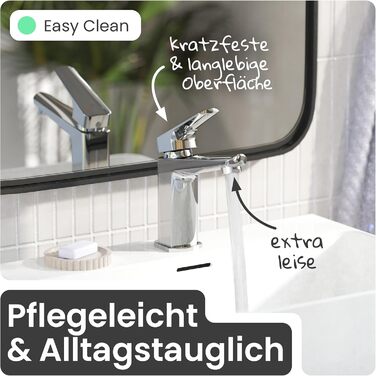 Змішувач для ванної кімнати Instmaier Amelie, хром, з одним важелем, з міді, для умивальника