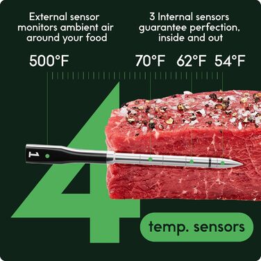 Термометр Chef iQ Smart Thermometer Add-on Nr. 2 з Bluetooth/WiFi, для контролю 2 продуктів, сумісний з грилем, духовкою, Smoke, фритюрницею, плитою (потрібен хаб)