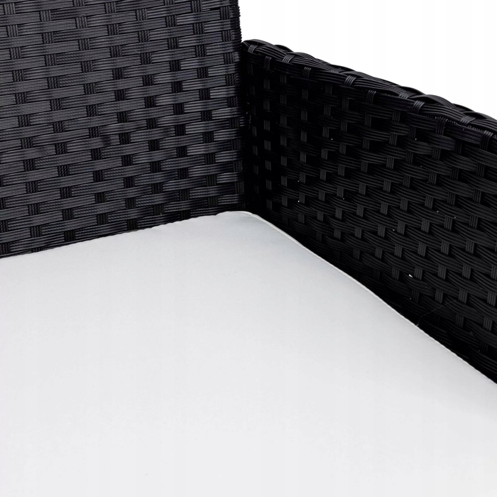 Комплект садових меблів Rino з ротанга, чорний, 7 предметів