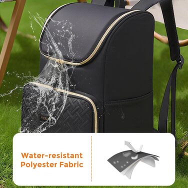 Рюкзак-холодильник 18L для пікніка: ізольований, зелений (чорний)