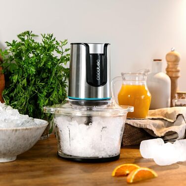 Подрібнювач Cecotec ChopBeat 2000S 500W зі скляною чашею 500г, 4 леза з нержавіючої сталі, 2 швидкості, антиковзкі ніжки