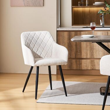 Крісла для їдальні CLIPOP, комплект 4 шт. М'які крісла з оксамитовим покриттям для вітальні, кухні та їдальні з металевими ніжками, з підлокітниками, оксамит зелений