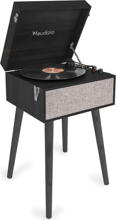 Вініловий програвач Fremont Retro з Bluetooth, динаміками та підставкою, для платівок 7'', 10'', 12'', дерев'яний корпус