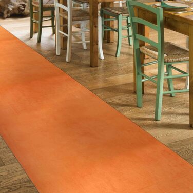 Килимок для кухні килим для кухні килим для передпокою килим для кухні килим для передпокою велюровий нековзний, оксамитовий, що миється (180 x 55 см, оранжево-коричневий)