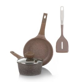 Набір каструль та сковорідок KASANOVA з антипригарним покриттям, індукційне дно, 4 шт.