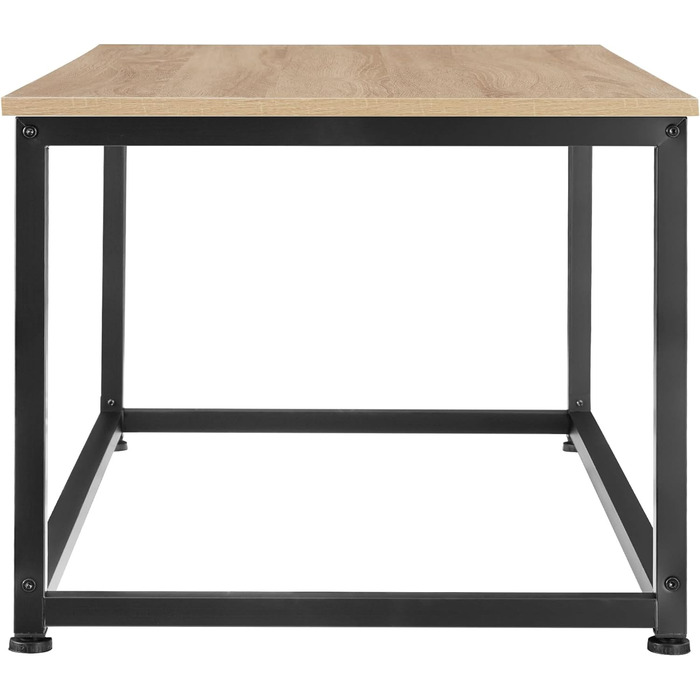 Журнальний столик Tectake з дерева і металу, Стіл для вітальні в промисловому дизайні, 100 х 55 х 45,5 см, для вітальні офісу, чорний металевий каркас (світле індустріальне дерево, дуб сонома)
