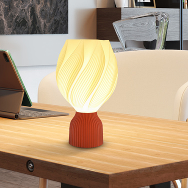 Торшер HOMCOM, LED-лампа з абажуром, надрукованим на 3D-принтері у вигляді квітки, настільна лампа для вітальні, ігрової кімнати, білий колір | Aosom