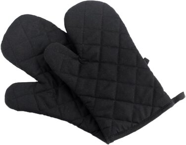 Термостійкі рукавички для духовки потовщені термостійкі рукавички для духовки рукавиці для випічки, бавовна, (чорний, 1 пара)