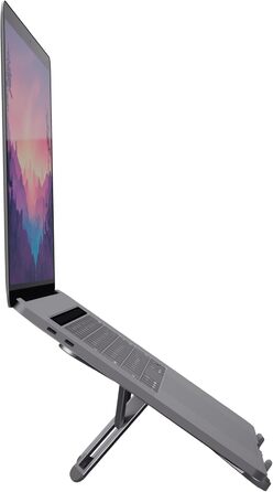 Підставка для ноутбука Trust Zeff, регульована висота, 16 дюймів, складна, чорна