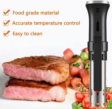 Су-від кухонний пристрій Fityou - водонепроникний, 1100 Вт, точне регулювання температури, LCD-дисплей, нержавіюча сталь