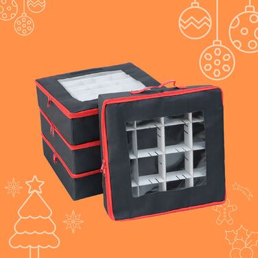 Набір коробок для зберігання новорічних кулічок Relaxdays (4 шт.)