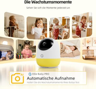 Радіоняня Ellie з камерою 2K, 5