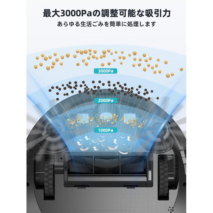Робот-пилосос HONITURE G20 з функцією миття підлоги, 4000Pa, 3-в-1, для тварин, килимів, твердих підлог, з пультом дистанційного керування, білий