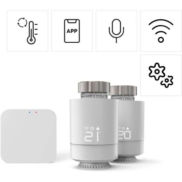 Hama Smartes Heizkörperthermostat (Розширювана система керування опаленням Wi-Fi) - Стартовий набір з хабом, 1 радіатор