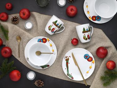 CreaTable Набір посуду Luna, 18 предметів для 6 осіб: серія, порцеляна, для сніданку, безпечний у мийці та мікрохвильовці