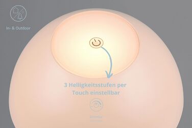 Бездротова настільна лампа Robert, LED, регулювання яскравості, USB зарядка, 30 см (пісок)