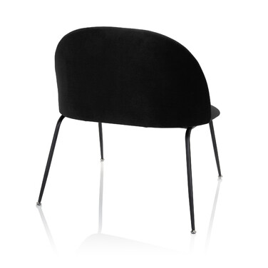 Крісло для відпочинку/вітальні VELVO, оксамит, чорний колір, hjh OFFICE