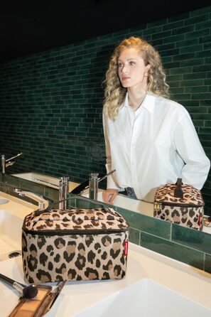 Набір Reisenthel Beautycase: косметичка та прямокутна сумочка для свят, 17 x 18 x 17 см + 21 x 8 x 4 см, Leo Macchiato