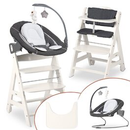 Високий стільчик для годування Hauck Beta+ Newborn Set Deluxe - Комплект для новонароджених, білий