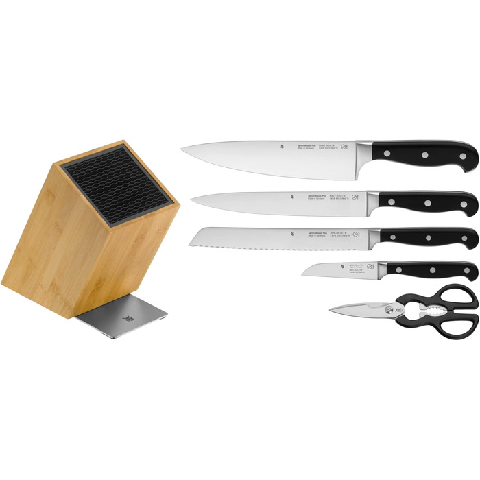Набір ножів WMF Spitzenklasse Plus 6 предметів з бруском, Made in Germany, кухоні стрічка, FlexTec, Performance Cut