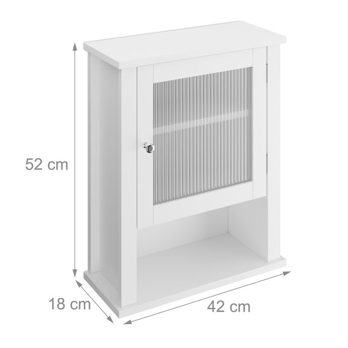 Підвісна шафка для ванної кімнати Relaxdays з дверцятами