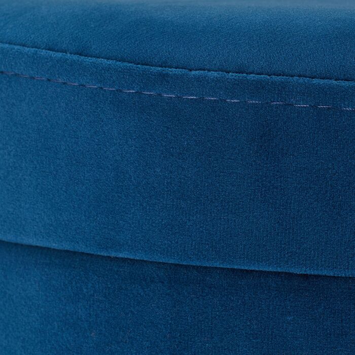 Relaxdays М'яке крісло-пуф з місцем для зберігання, блакитне