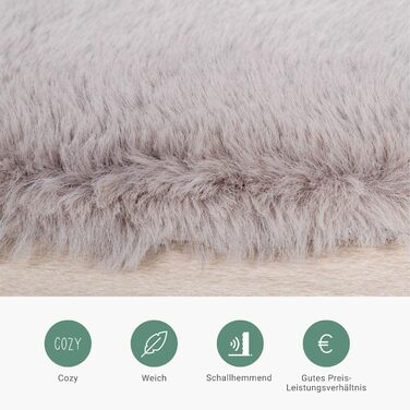 ФРААІ Дитячий килим для дому та життя - Huggy Sheep Taupe - 55x80см - монохромний, тваринний - сучасний - дитяча кімната, дитяча кімната - хлопчики - дівчатка - килим (55 x 80 см, сірий)