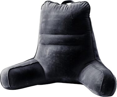 М'яке спинне крісло-подушка Sasttie для ліжка, рожеве, з кишенями та підлокітниками