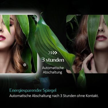 Дзеркало для ванної кімнати EMKE з підсвічуванням 40x60 см, антизапар, 2 кольори світла (тепле/холодне), вимикач-клавіша, IP44, енергозберігаюче, захищене від вибуху