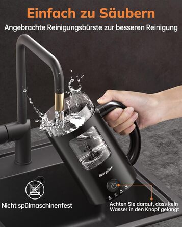 Електричний піноутворювач для молока Morpilot 4-в-1, 550W, 600мл, чорний