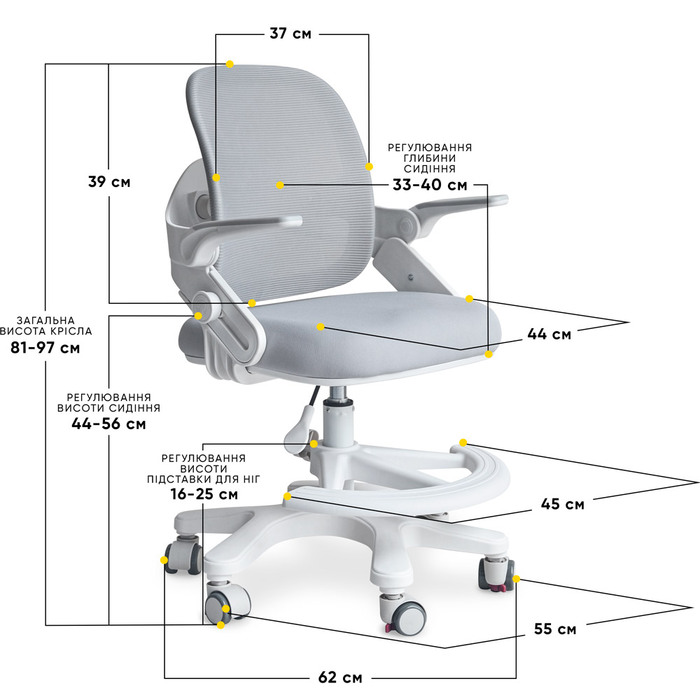 Крісло Mealux Neo Air Grey (арт.Y-308 G)