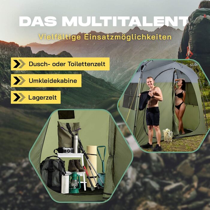 LUMALAND Преміум душова кабіна | Намет для туалету для використання в приміщенні та на вулиці | Мобільний передягальня та намет для зберігання | Намет для фотографії тварин | Ідеально підходить для кемпінгу, фестивалів та риболовлі | Водонепроникний та ві