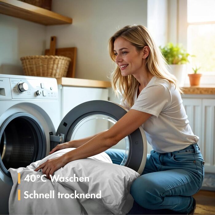 Комплект постільної білизни Sleeptime 200x200 см, 3-частини - 100% бавовна, сірий антрацит, Oeko-TEX®, блискавка, дихаючий