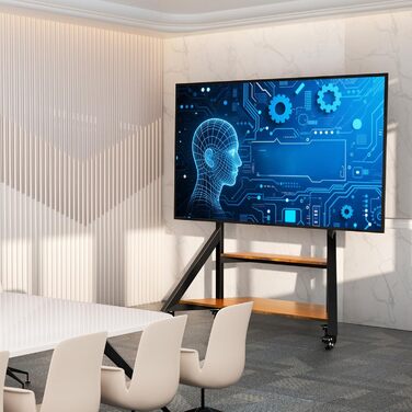 Стійка для телевізора Boden 65-100 дюймів з поличкою, чорна, VESA 800x600, модель VC-Z1188