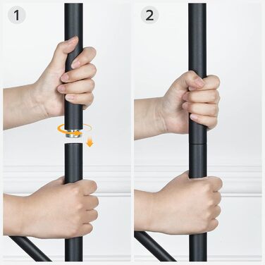 HOOBRO Стійка для одягу, вільна стоянка, вішалка для одягу у вигляді дерева з 8 гачками, 2 круглі полиці, для одягу, капелюхів, сумок, вітальні, спальні, офісу, темно-коричневий + чорний