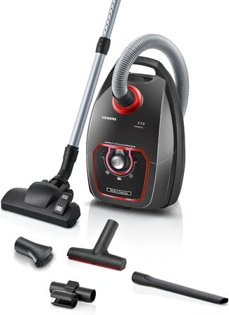 Пылесос Siemens Z7.0 VSZ7X500 с мешком для сбора пыли: для аллергиков, тихий, 650 Вт, серый